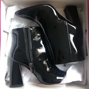 Vince Camuto Black Patent Leather Boots